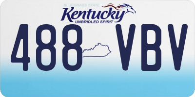KY license plate 488VBV