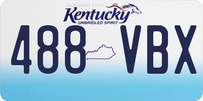 KY license plate 488VBX