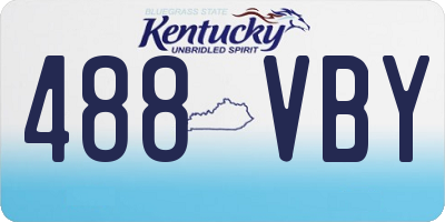 KY license plate 488VBY