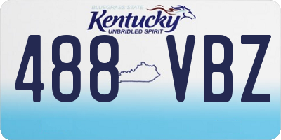 KY license plate 488VBZ