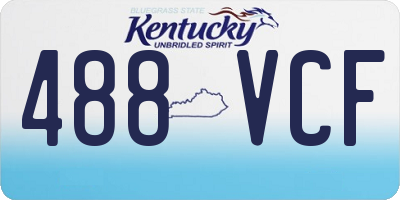 KY license plate 488VCF