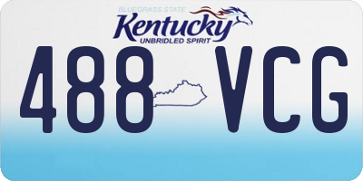 KY license plate 488VCG