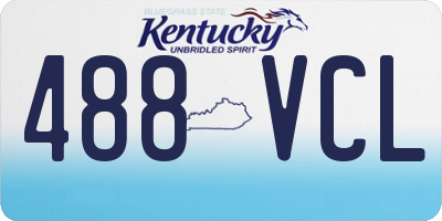 KY license plate 488VCL