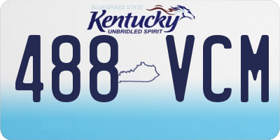 KY license plate 488VCM