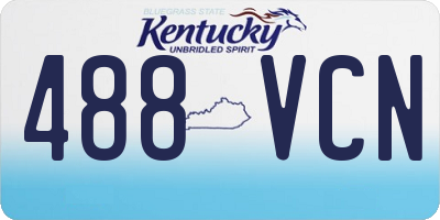 KY license plate 488VCN