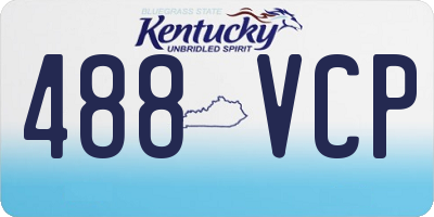 KY license plate 488VCP
