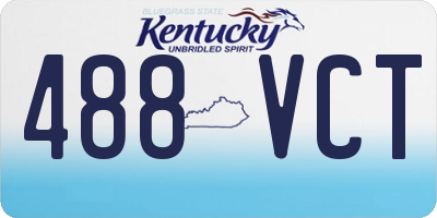 KY license plate 488VCT