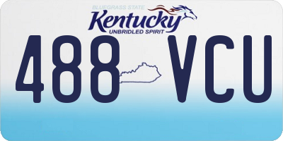 KY license plate 488VCU