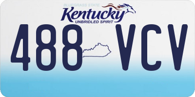 KY license plate 488VCV