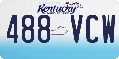 KY license plate 488VCW