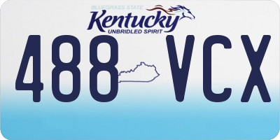 KY license plate 488VCX