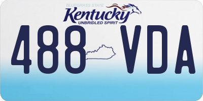 KY license plate 488VDA