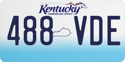 KY license plate 488VDE