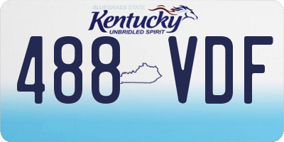 KY license plate 488VDF