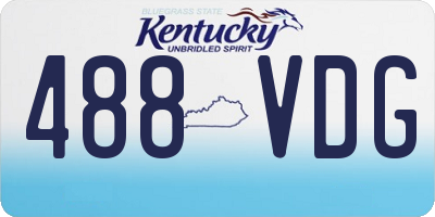 KY license plate 488VDG