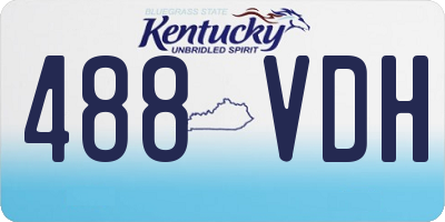 KY license plate 488VDH