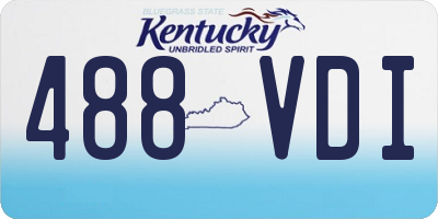 KY license plate 488VDI