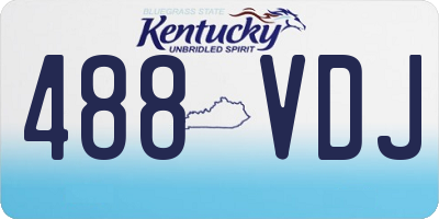 KY license plate 488VDJ