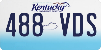 KY license plate 488VDS