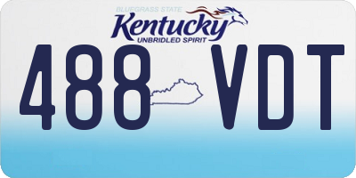 KY license plate 488VDT