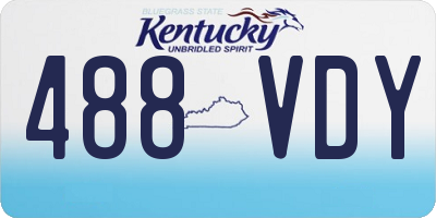 KY license plate 488VDY