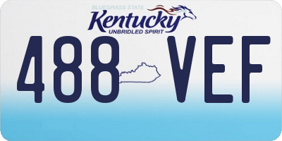 KY license plate 488VEF