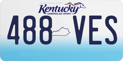 KY license plate 488VES