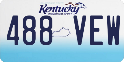 KY license plate 488VEW