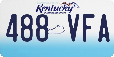 KY license plate 488VFA