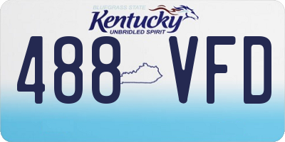 KY license plate 488VFD
