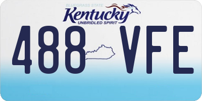 KY license plate 488VFE
