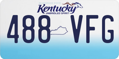 KY license plate 488VFG