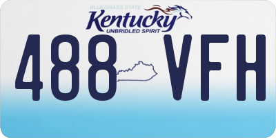 KY license plate 488VFH