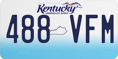 KY license plate 488VFM