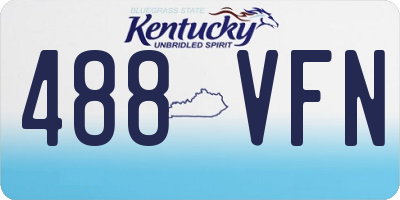 KY license plate 488VFN