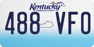 KY license plate 488VFO