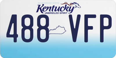 KY license plate 488VFP