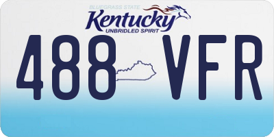KY license plate 488VFR