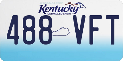 KY license plate 488VFT