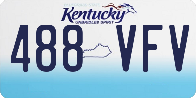 KY license plate 488VFV