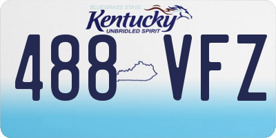 KY license plate 488VFZ