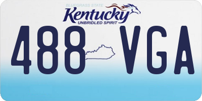 KY license plate 488VGA
