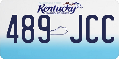 KY license plate 489JCC