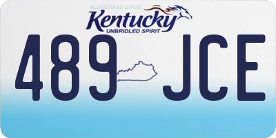 KY license plate 489JCE