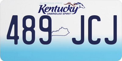 KY license plate 489JCJ