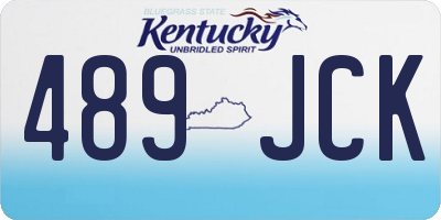 KY license plate 489JCK