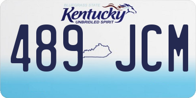 KY license plate 489JCM