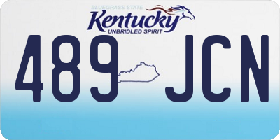 KY license plate 489JCN