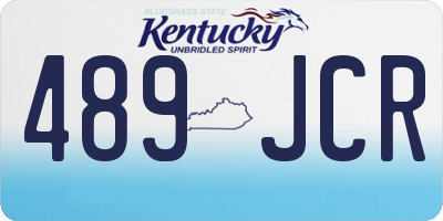 KY license plate 489JCR