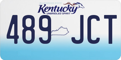 KY license plate 489JCT